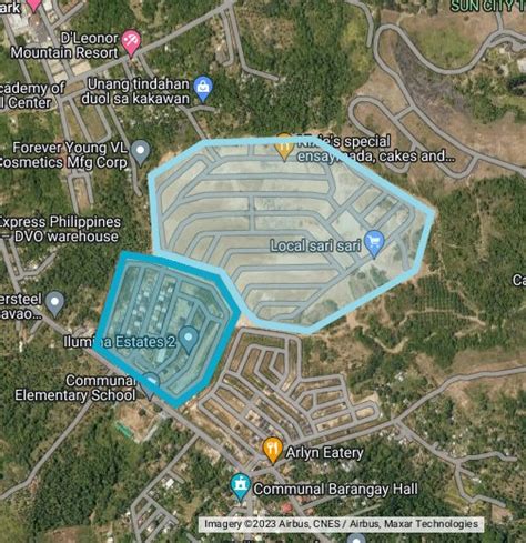village vs subdivision|Google Maps.